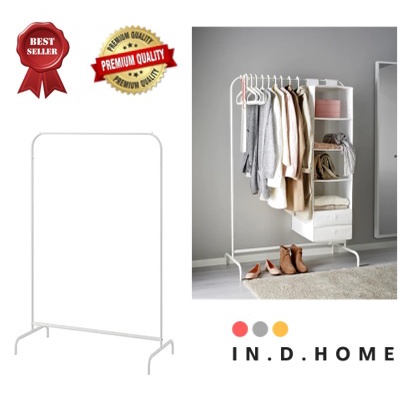 IKEA MULIG Clothes Rack Drying Rack Rak Gantung Baju Pakaian Towel Hanger Telekung Clothes Organizer Penyangkut Shopee Malaysia