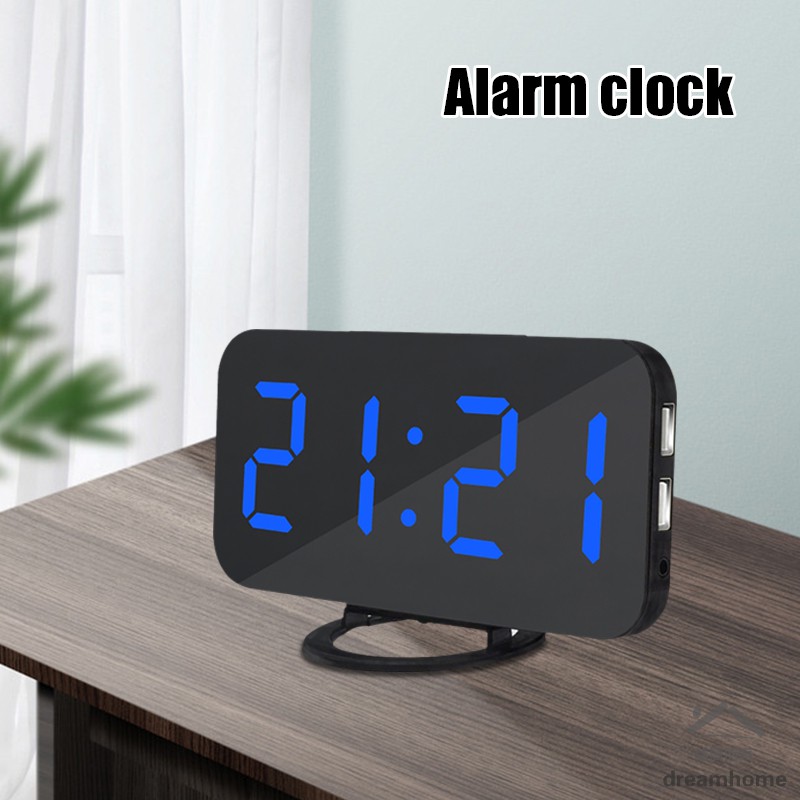 Alarm Clock and Charger Dock 2 In 1 Digital Clock Can Charge Phone LED ...