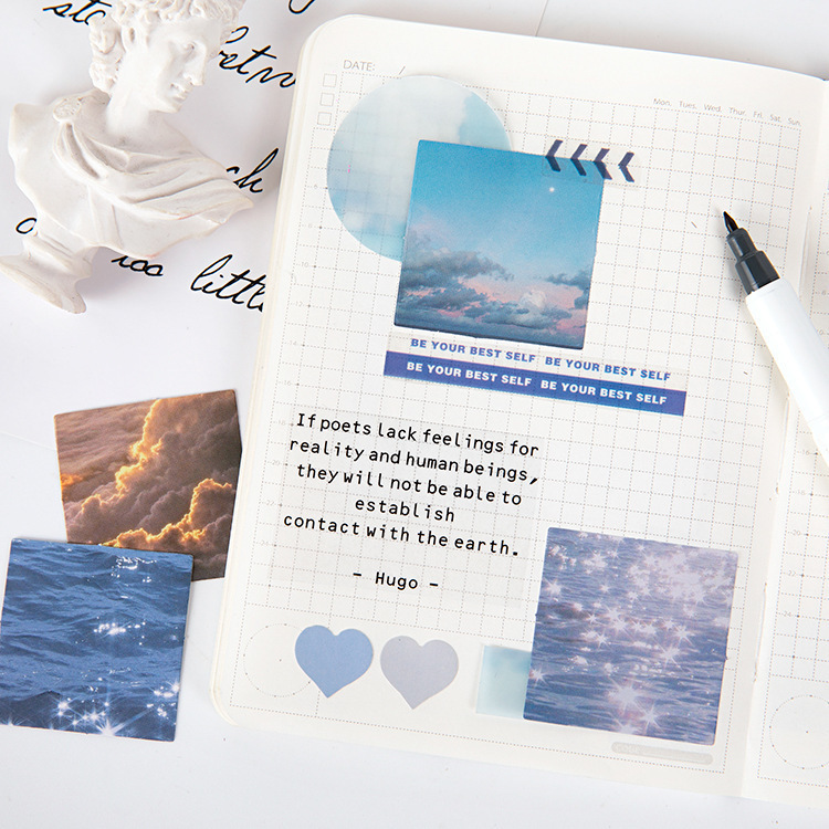 imoda 46Pcs/box Natural Scenary Stickers Creative Cute Mint Diary ...