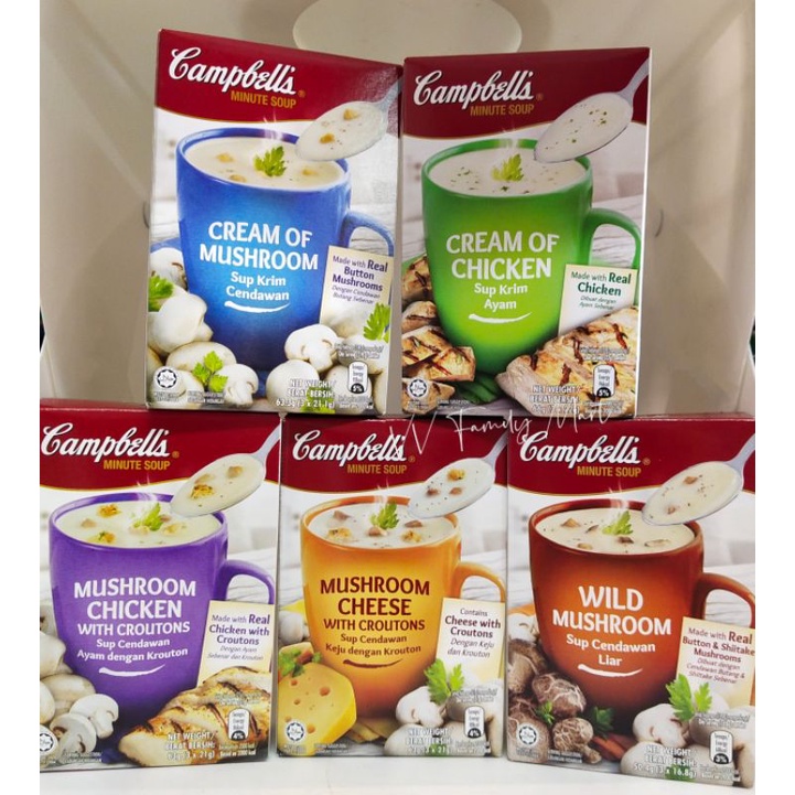 Halal*Campbell's Segara Sup Cream /Minute Soup * Shopee Malaysia