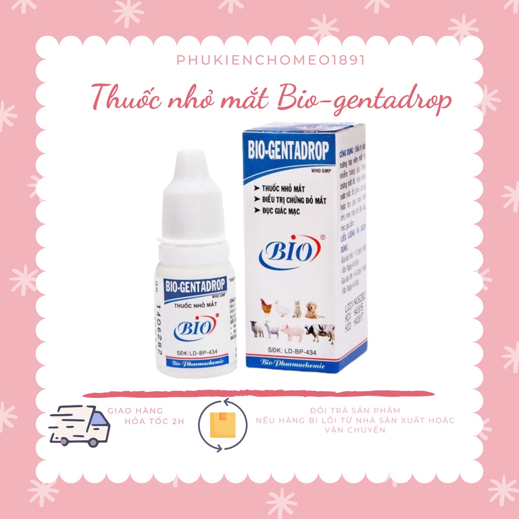 Bio gentadrop Dog Eye Drops Treatment Of Corneal Cataract Eye Pain