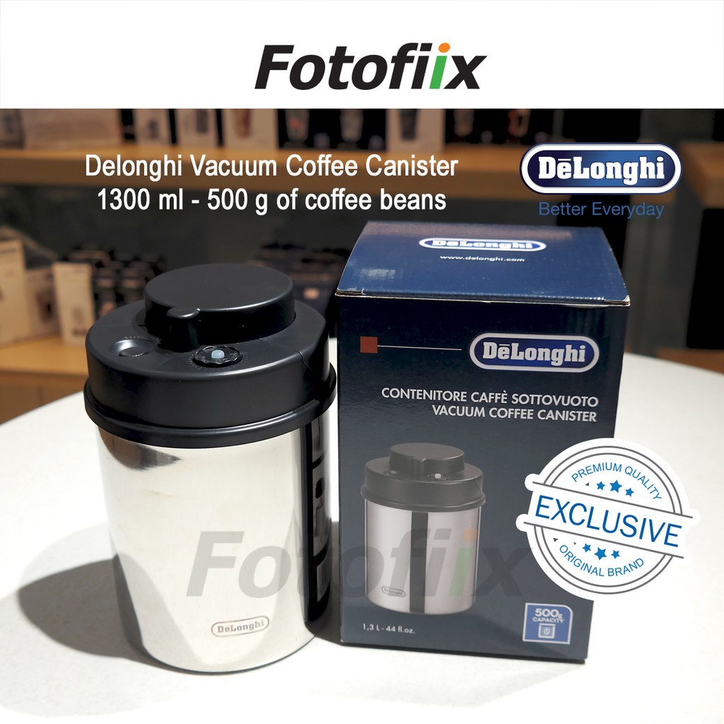 Delonghi Vacuum coffee canister DLSC063 1300 ml 500 g of coffee beans. Limited Promotion Free 1 pack coffee bean