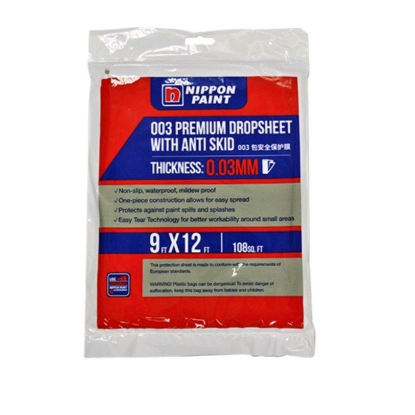 9FT X 12FT NIPPON PAINT 003 PREMIUM DROP SHEET WITH ANTI SKID | Shopee ...