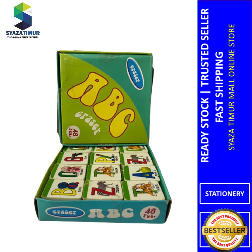 Eraser Fancy ABC / Pemadam Putih | Shopee Malaysia