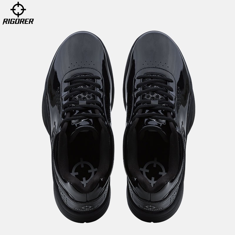 Prospective referee shoes men's patent leather allblack basketball