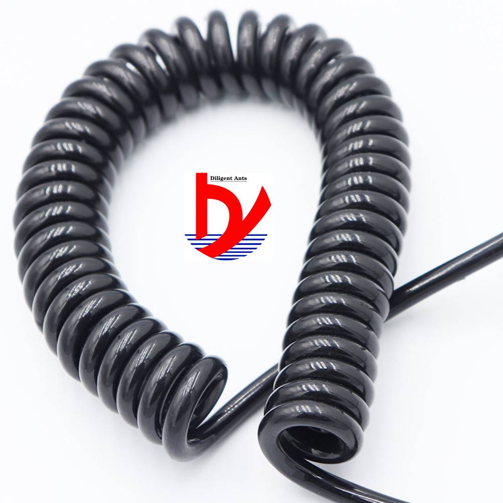 Wire spring spiral cable 2 core -3-4-5-6-8-9-10-12 core 17AWG 1.0