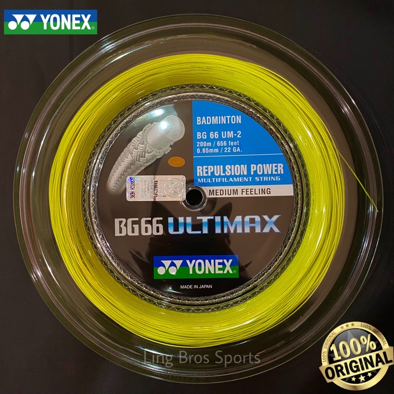Yonex BG 66 Ultimax Coil String 200m 100% Original From Yonex