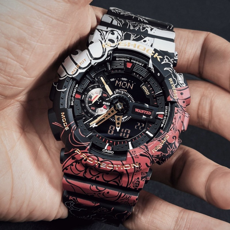 Casio Watch G SHOCK One Piece joint Luffy opens fourth gear GA