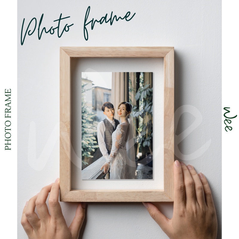 Wee Signature - Wooden Photo Frame Square Rectangle Size | Simple Solid ...