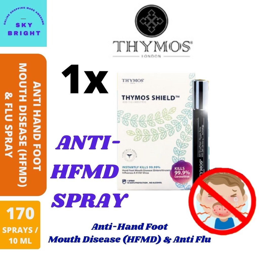 Anti hfmd oral spray Thymos Shield Anti HFMD Anti hand foot mouth disease/ Flu Sprays 10ml for