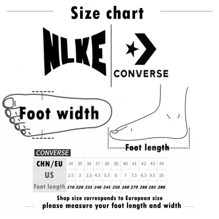 Converse 1970s size chart best sale