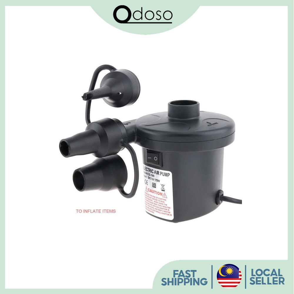 XG668A 2 in 1 Inflate And Deflate AC Air Pump Black (Free 2 Pins