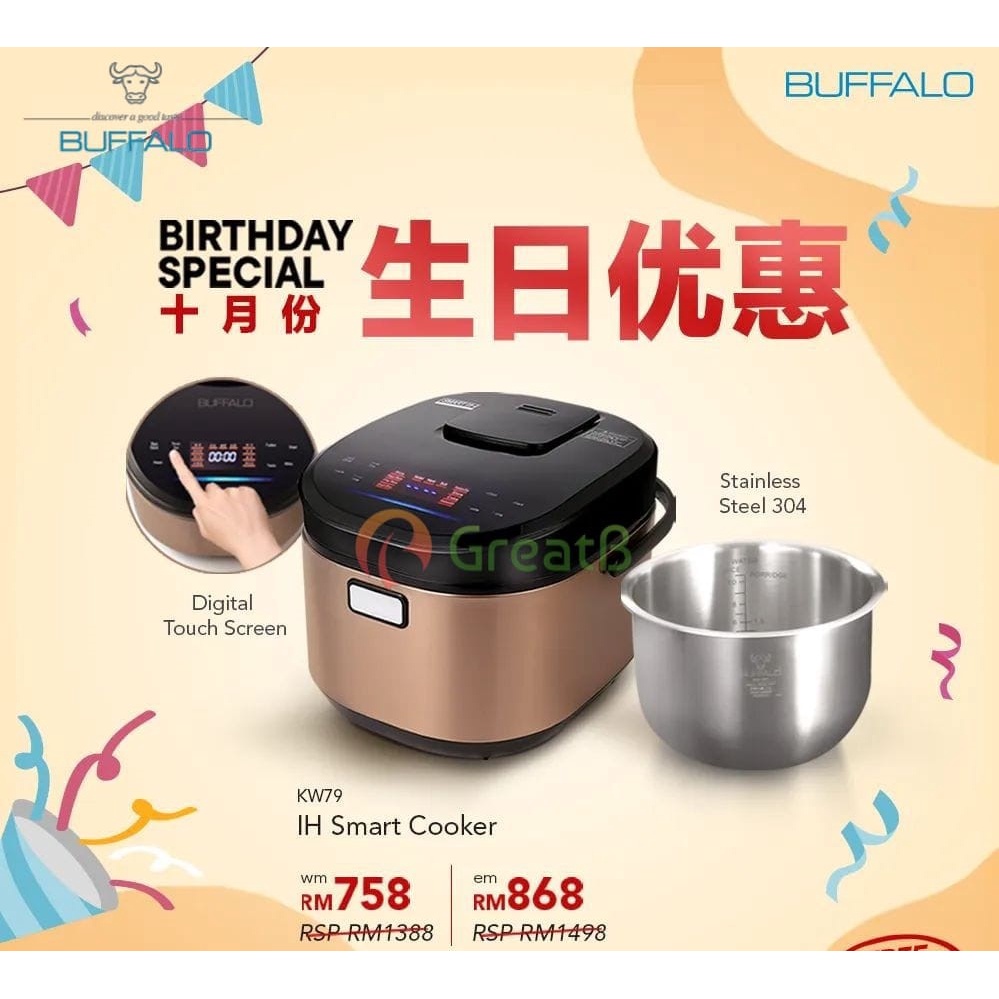 Buffalo ih stainless discount steel smart cooker kw79