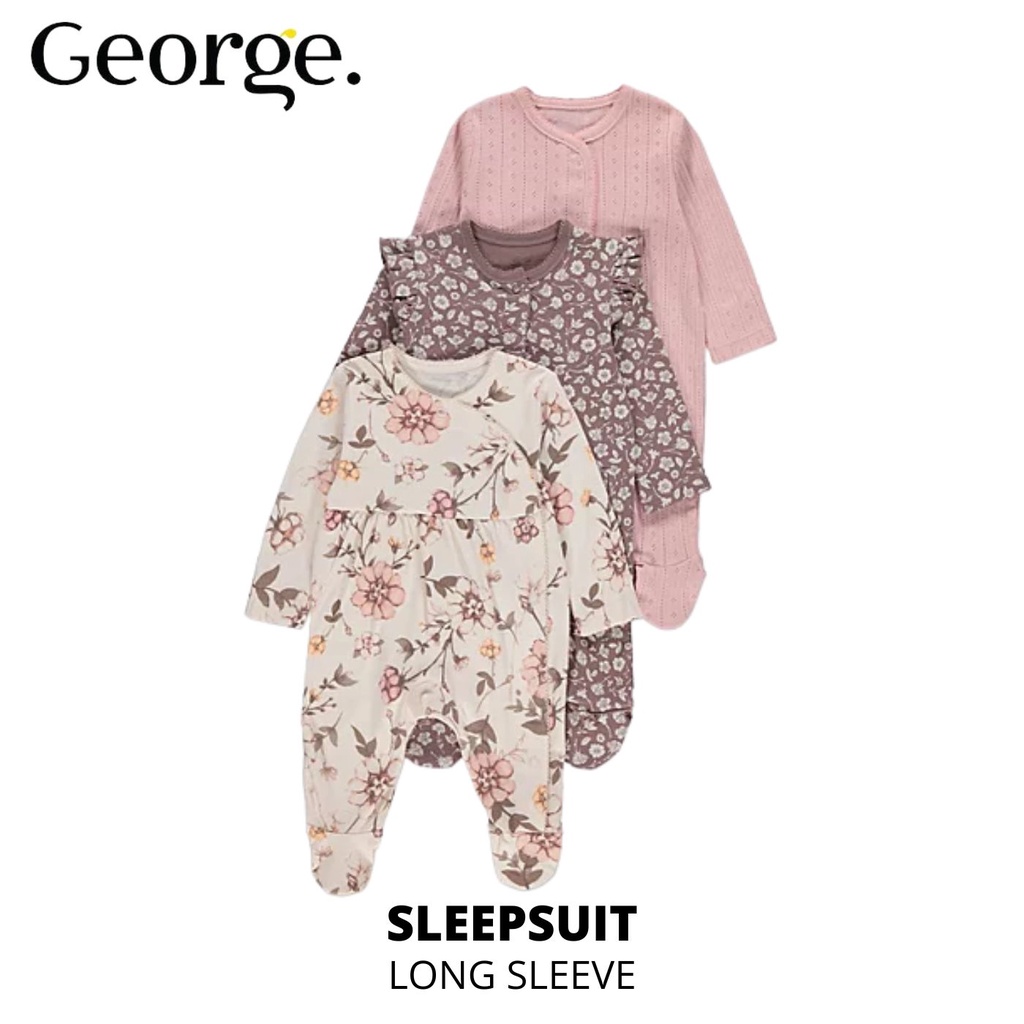 George baby 2024 girl sleepsuits