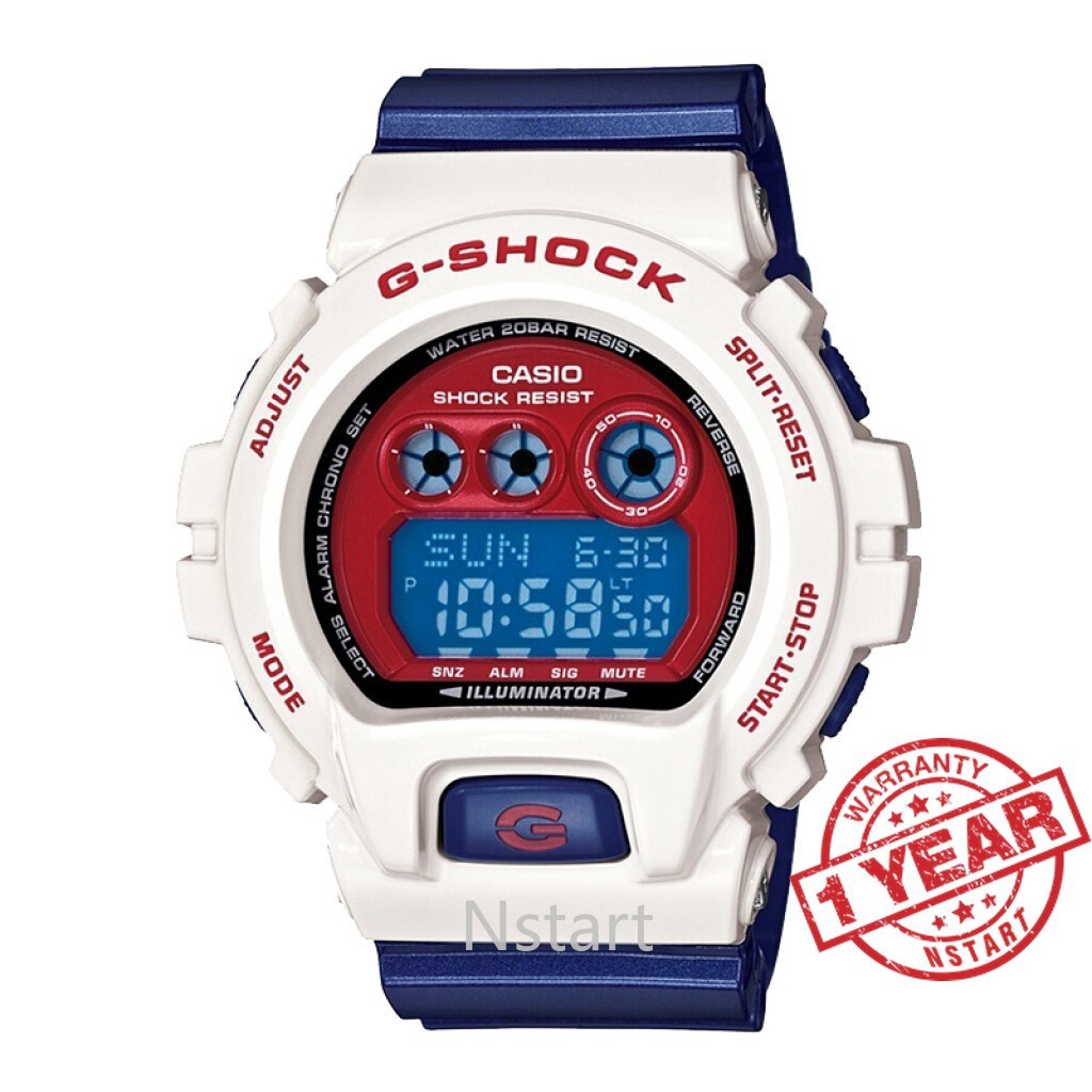 G shock 2024 white blue