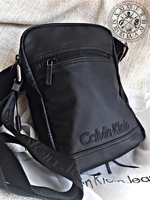 Calvin Klein Sling Bag Full Black Leather - Bags & Wallets for sale in Kota  Kinabalu, Sabah