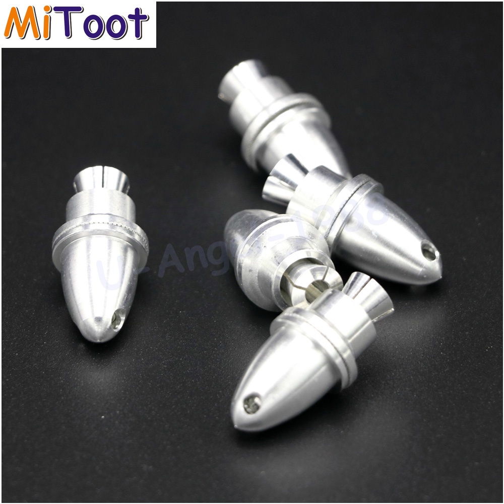 ZYHOBBY 2pcs 5mm RC Aluminum Bullet Propeller Adapter For Brushless Motor (Silver)