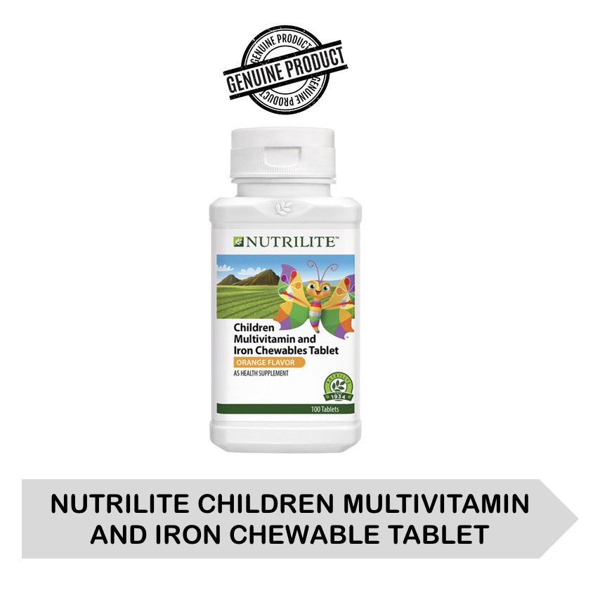 100 Original NUTRILITE CHILDREN MULTIVITAMIN AND IRON CHEWABLE TABLET
