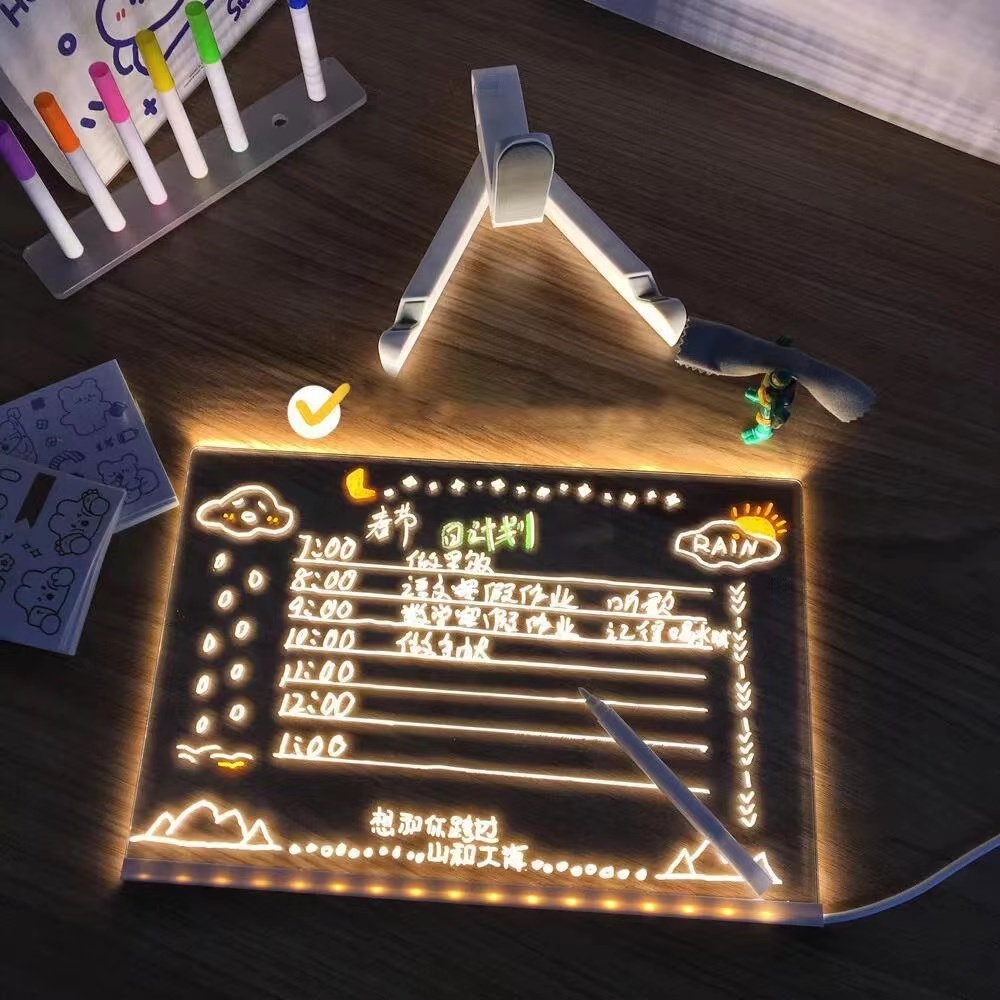 Instantly Led Acrylic Sign Board Lamp Custom Design Writing-Erasable ...
