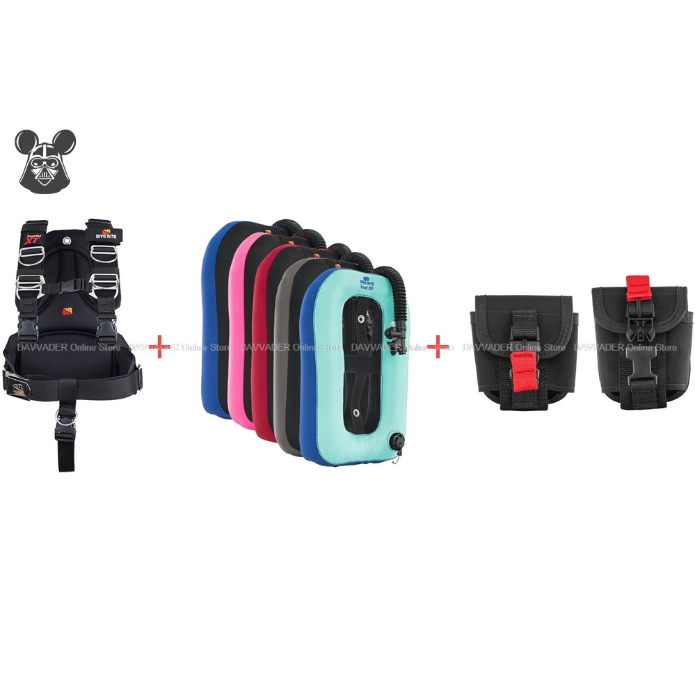 DIVE RITE Set TransPac XT Harness Diving BCD + Travel EXP Wing + Weight