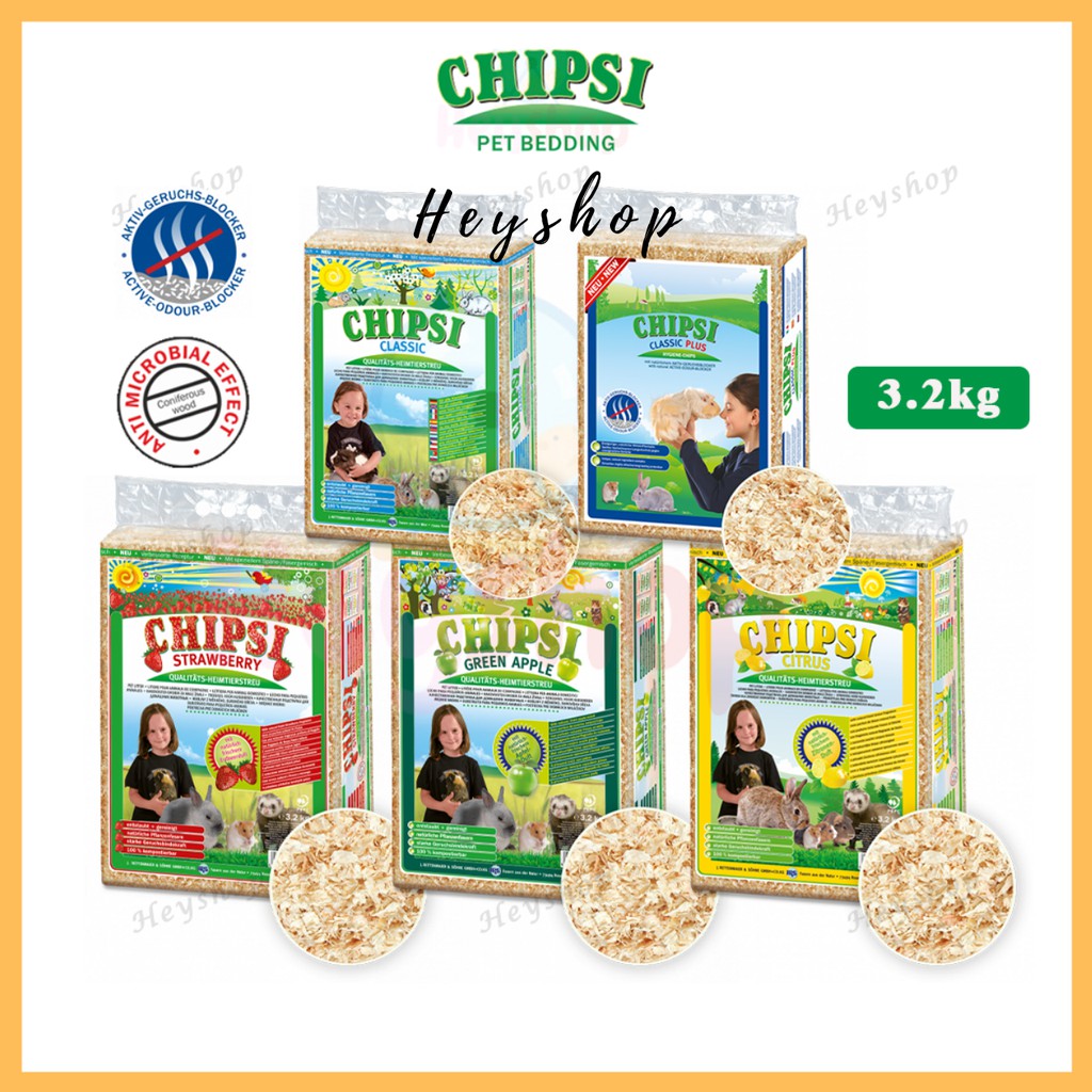 Chipsi Small Animal Bedding 3.2kg /60L Wood Shaving Classic Plus Apple