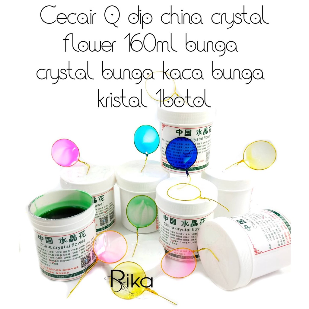 Cecair Q dip china crystal flower 160ml bunga crystal bunga kaca bunga ...