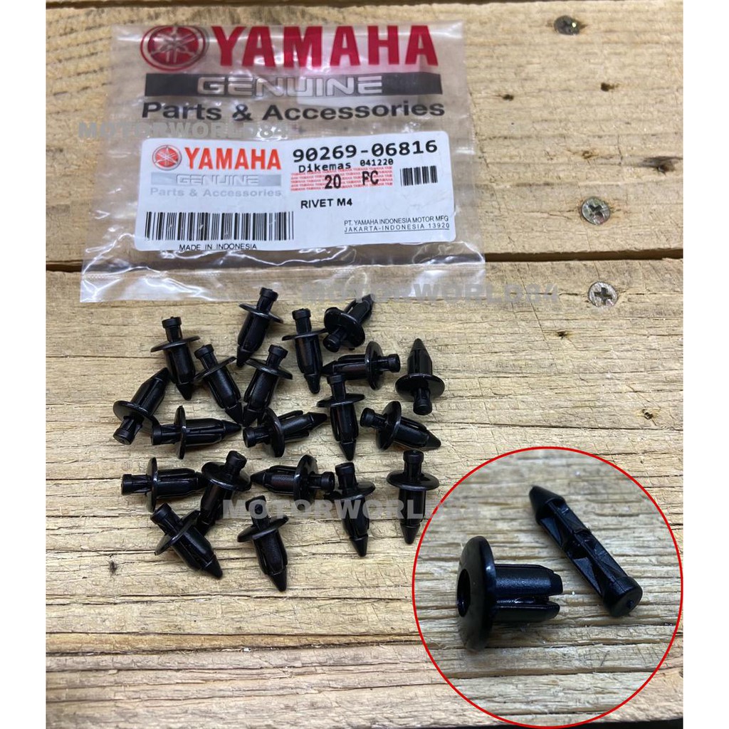 CLIP RIVET COVER SET M4 Y16ZR Y16 Y15 R25 R15 RS150 LC135 NVX NMAX XMAX ...