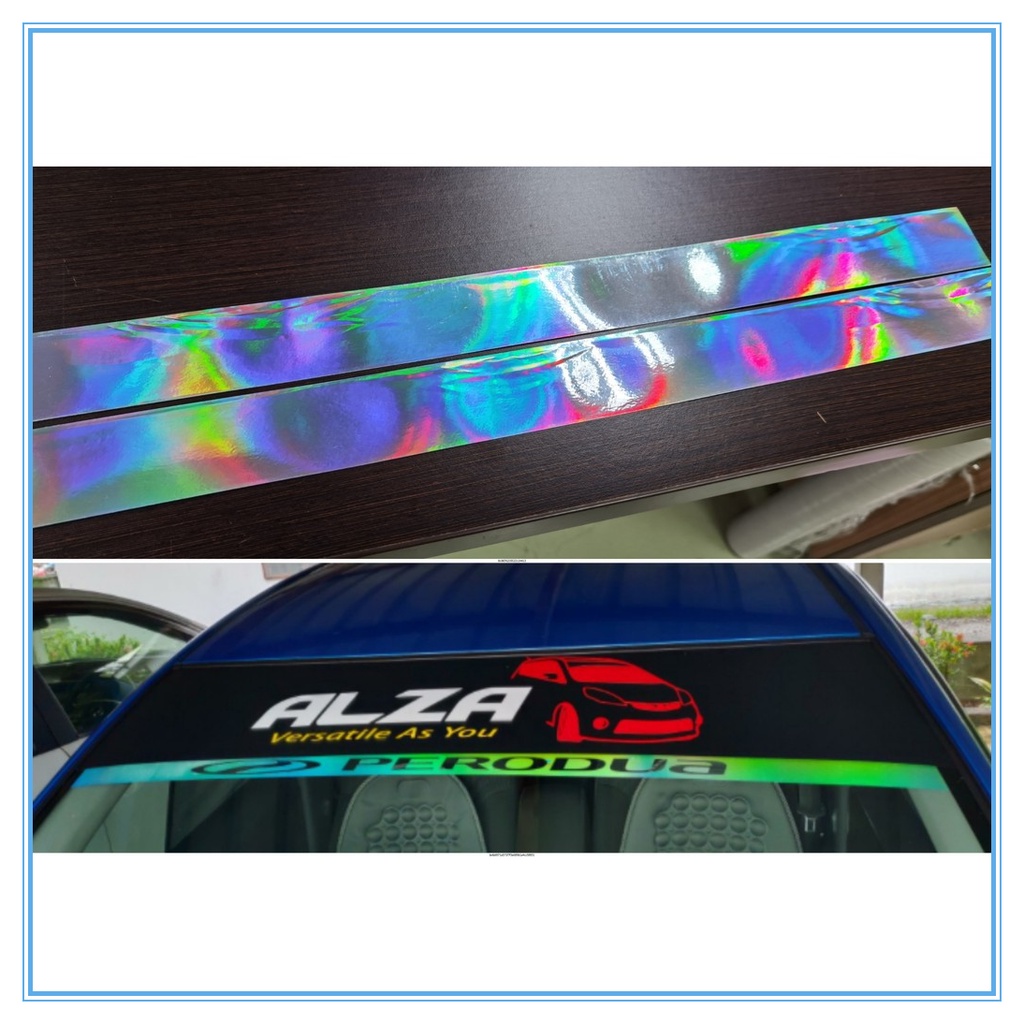 windscreen lining rainbow sticker ( plain ) 6cm x 52 inch - inside ...