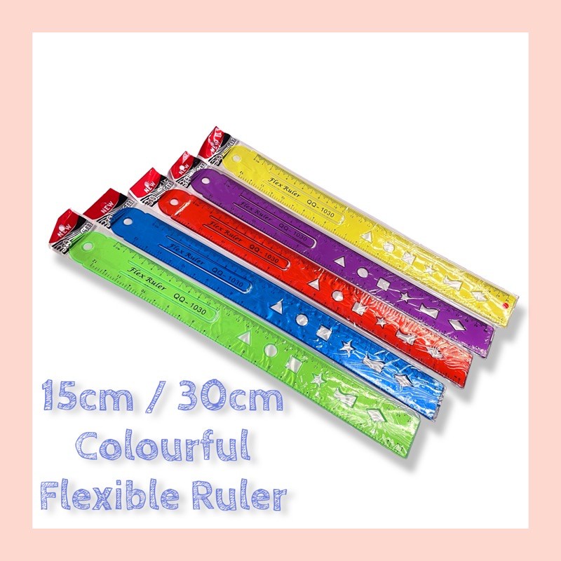 ( Ready Stock ) Flexible Soft Ruler 15cm/6in & 30cm/12in Pembaris ...