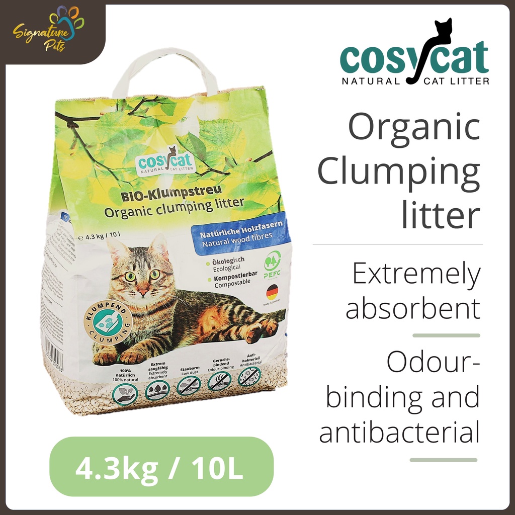 COSYCAT Organic Clumping litter 4.3KG/10L / Clumping Cat Litter / Cat