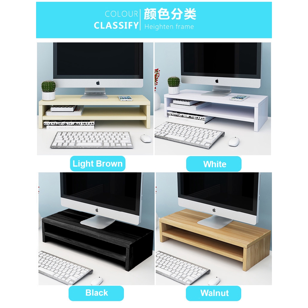 Shelf Base Computer Monitor Screen Height Increase Extender Keyboard