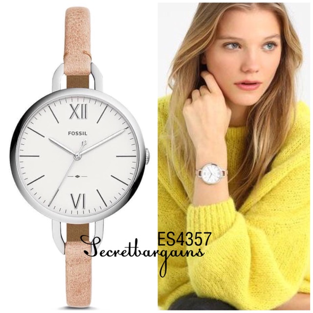 FOSSIL ANNETTE THREE HAND LEATHER WATCH ES4357 Shopee Malaysia