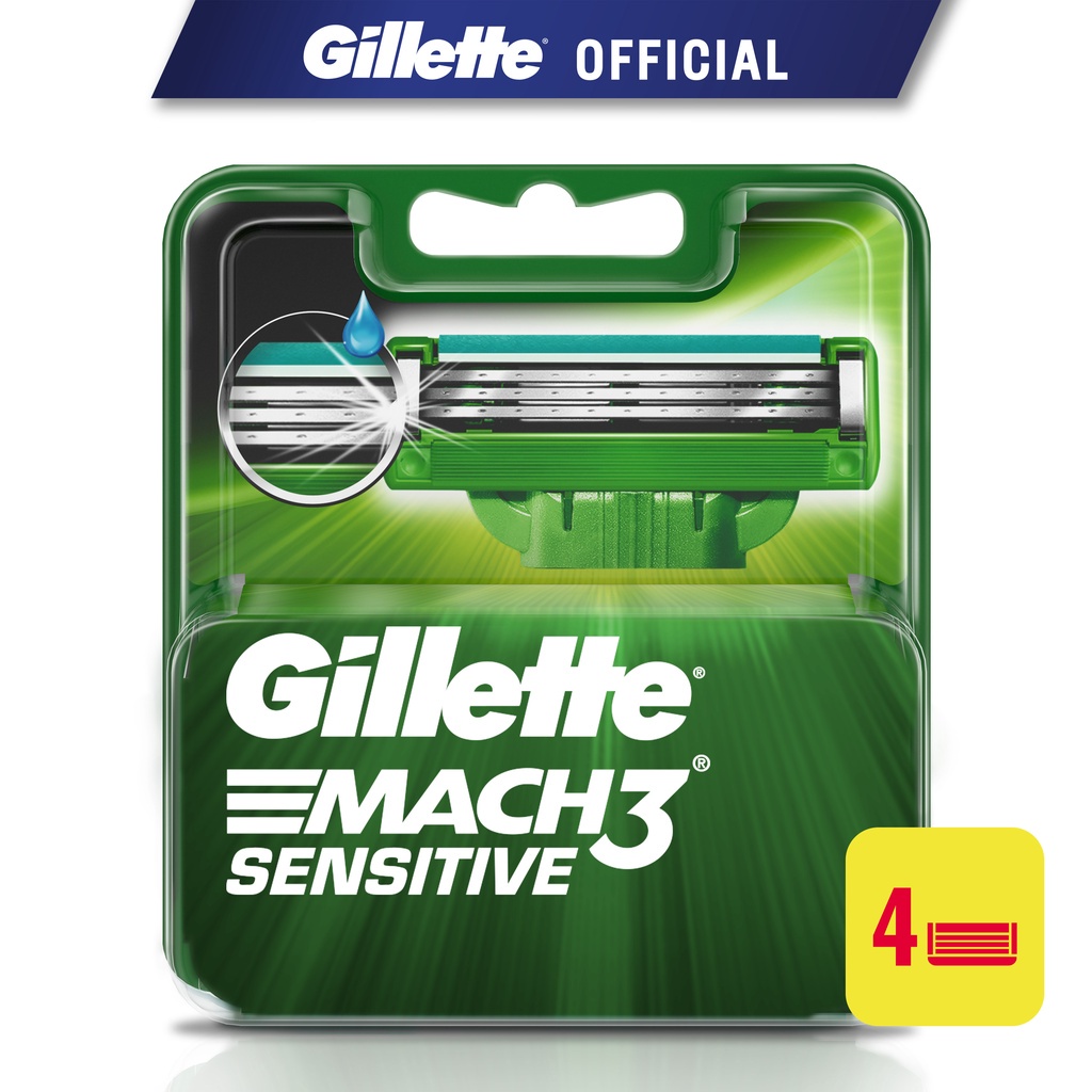 Gillette Mach3 Sensitive Refills (4 Pcs) | Shopee Malaysia