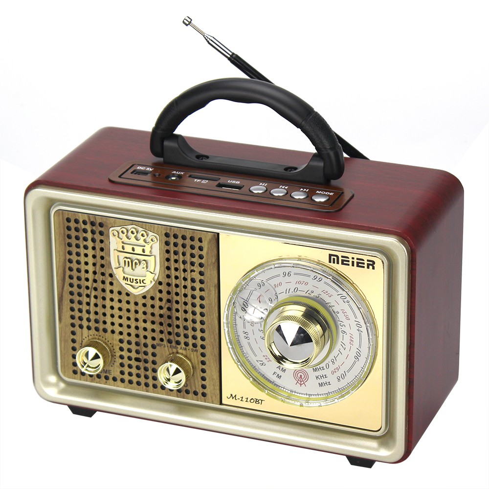 Radio FM AM Wooden Portable Vintage TF Wireless Speaker Retro Am Fm ...