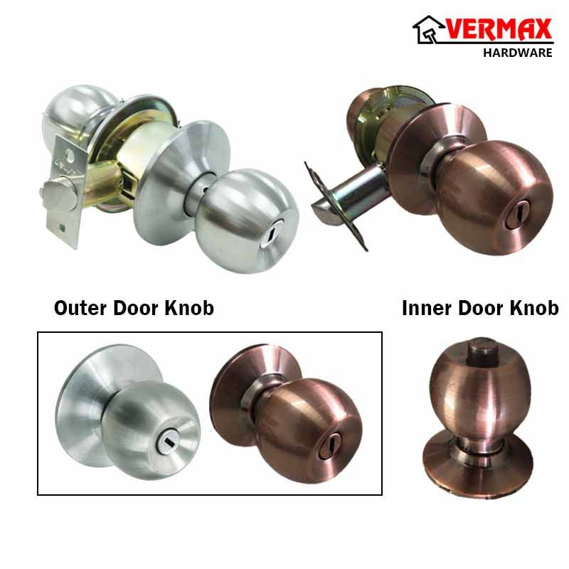 Cylindrical Lock for Toilet / Keyless Cylinder Door Lock For Bathroom ...