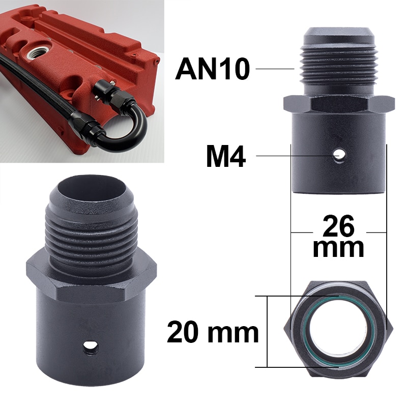 Aluminium Breather Fitting Adapter For Honda Civic Acura Rsx Tsx K20