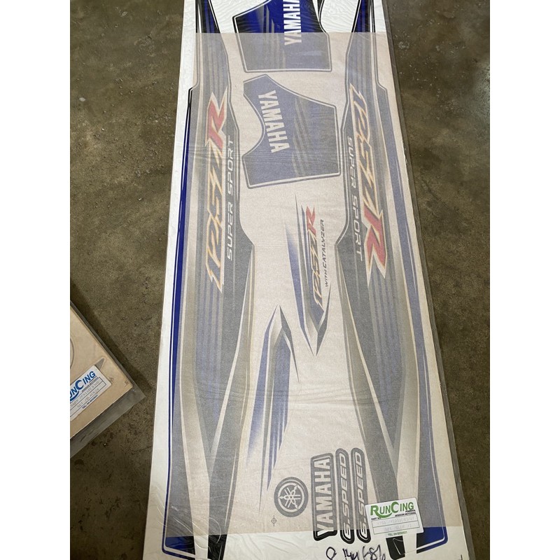 Yamaha Y125 Y125Z Runcing (8) Body Sticker Blue Restore old stock Skala ...