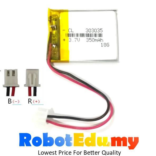3.7V 350mah 0.5c 303035 033035 Rechargeable LiPo Li-Po Bateri / Battery Mp3 Mp4