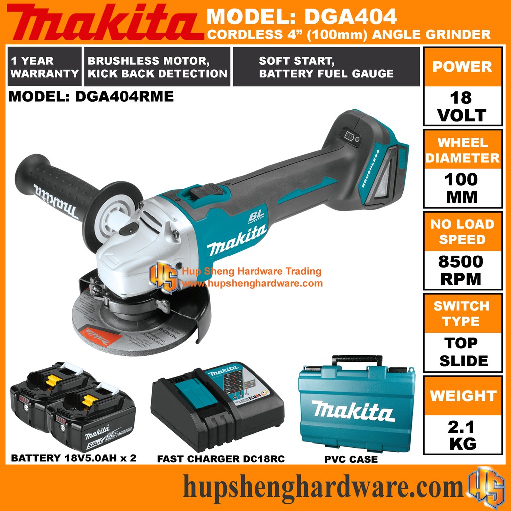 Makita 4 outlet inch battery grinder