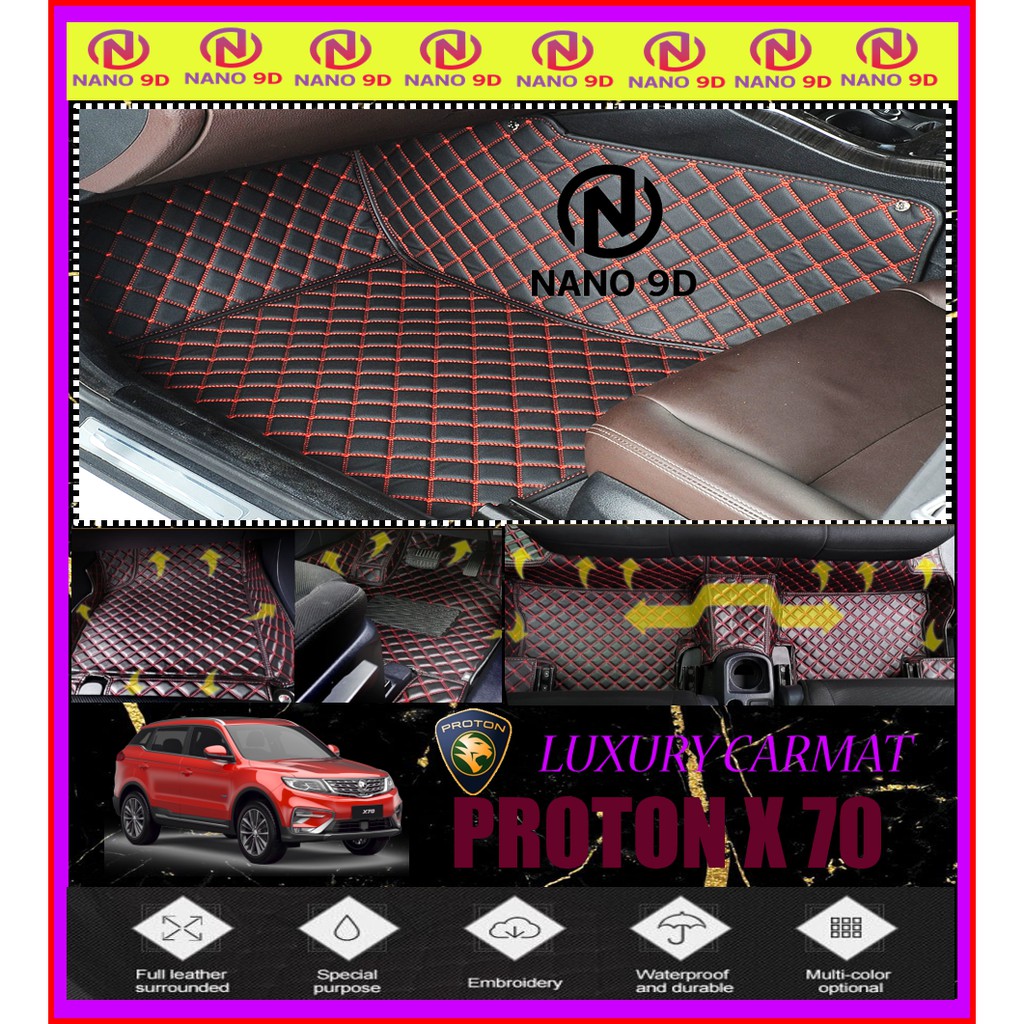 PROTON X70 X70 PREMIUM PU LEATHER CARMAT CAR FLOOR MAT CUSTOMIZE FIT
