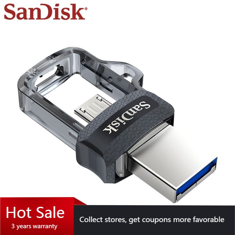 Sandisk Ultra Dual Drive M3.0 Pendrive 256GB 128GB 64GB 32GB 16GB Micro ...