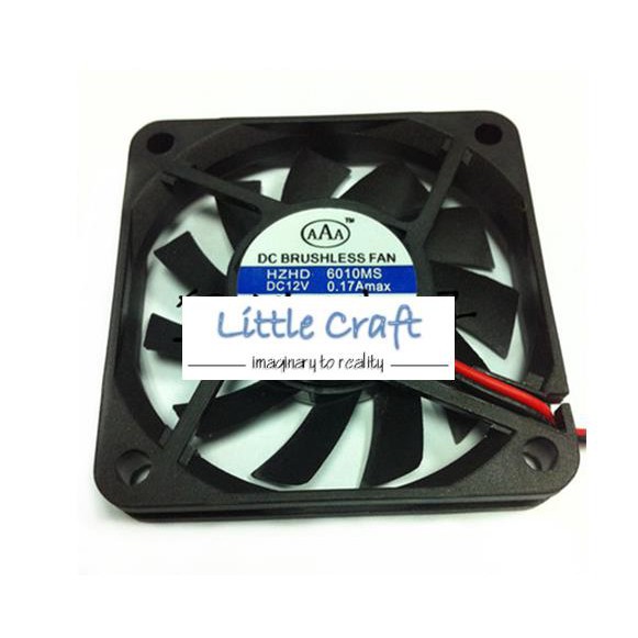 DC 12V 2 Pin 60x60x10mm Cooling Fan | Shopee Malaysia