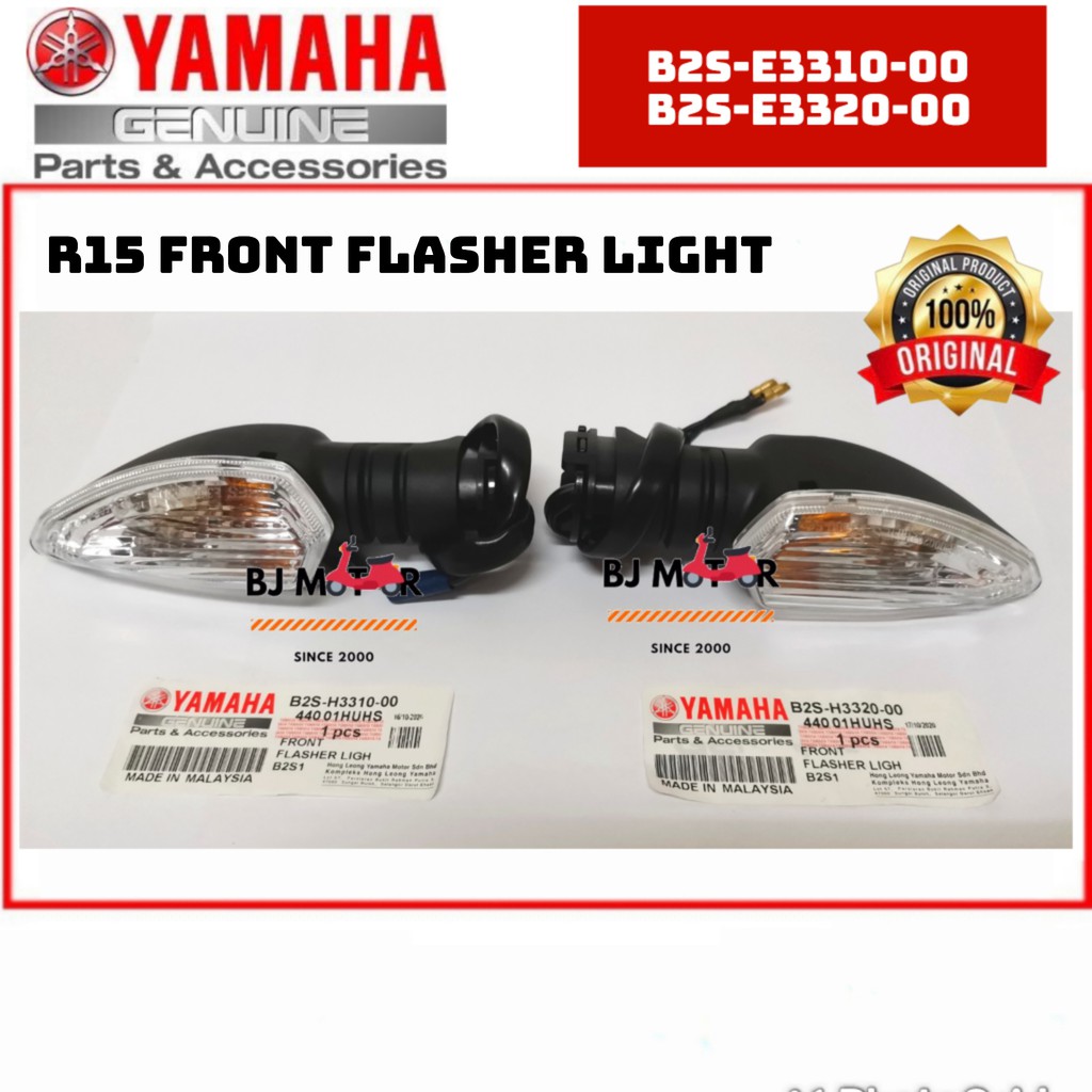 YAMAHA R15 V3 FRONT SIGNAL / FRONT FLASHER LIGHT SET 100 ORIGINAL B2SH331000 / B2SH332000