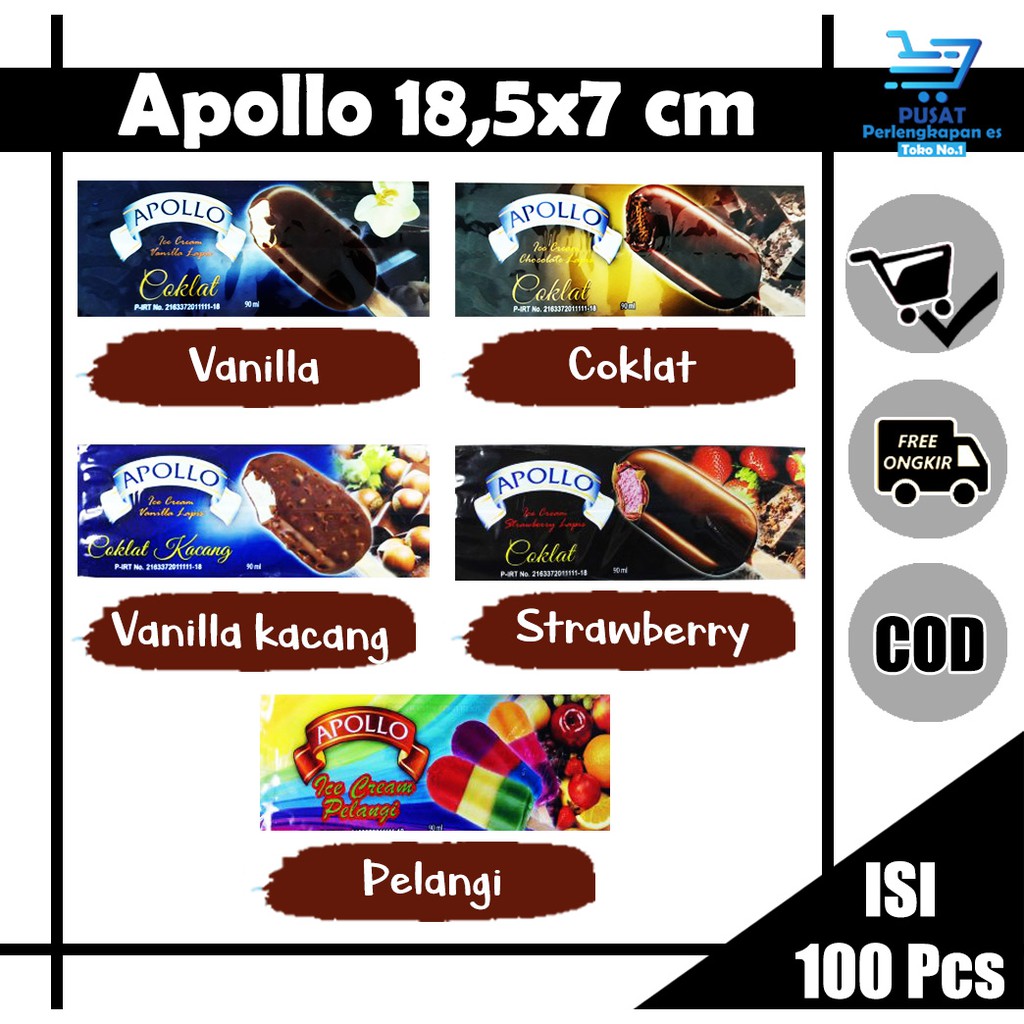 100 Sheet Ice Stick Packaging - APOLLO Packaging - MAGNUM Ice Plastic ...