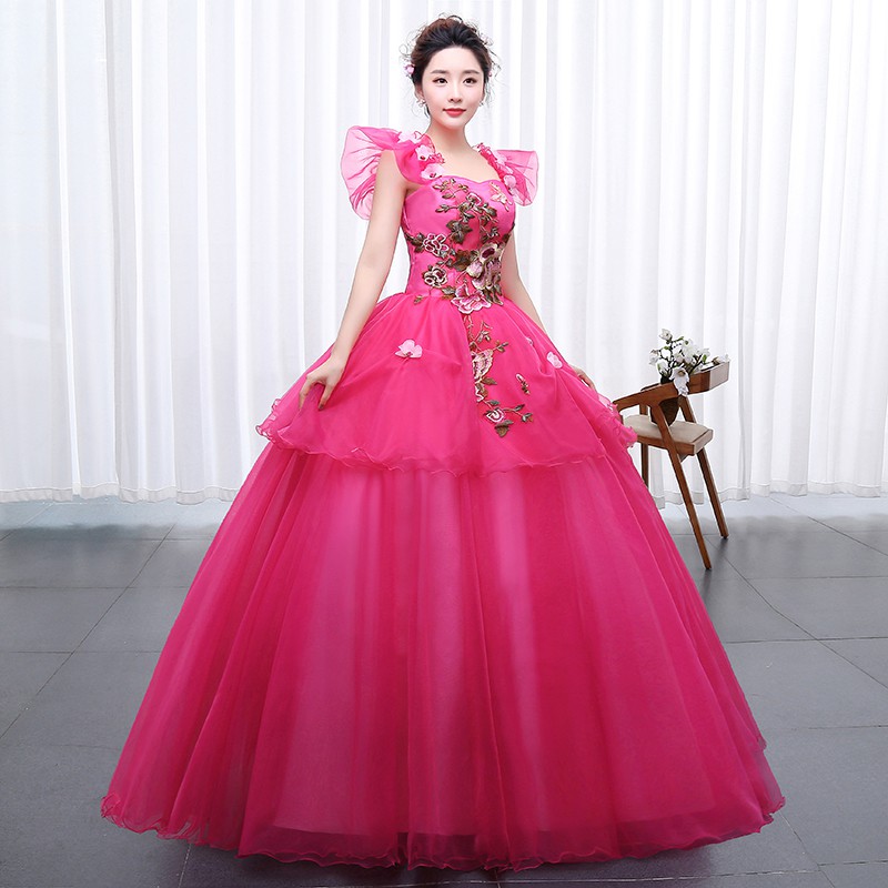 Dark pink best sale wedding dress