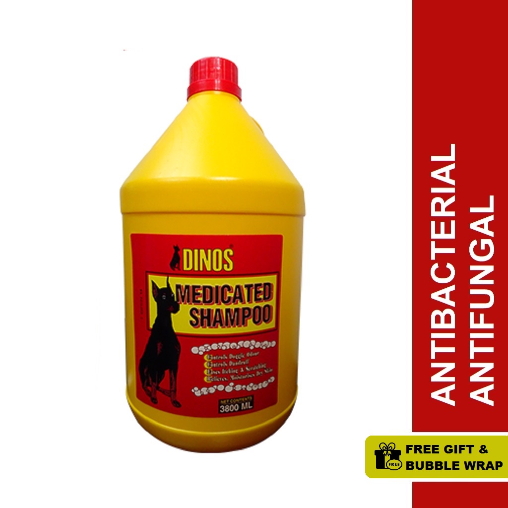 Dinos Antibacterial & Antifungal Medicated Dog Shampoo 3800ml Shopee