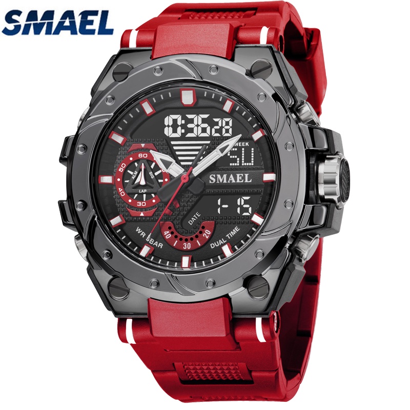 thumbnail image 2 of Skmei Men's Digital Watches Three Time Zones Led Chronograph Waterproof... 2 of 12