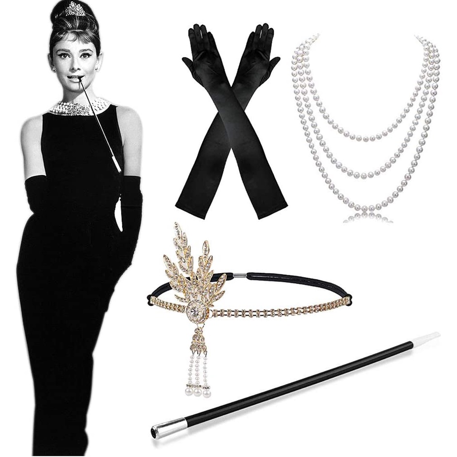 Buy Flapper Great Gatsby Accessories Set Roaring 1920s Dress up