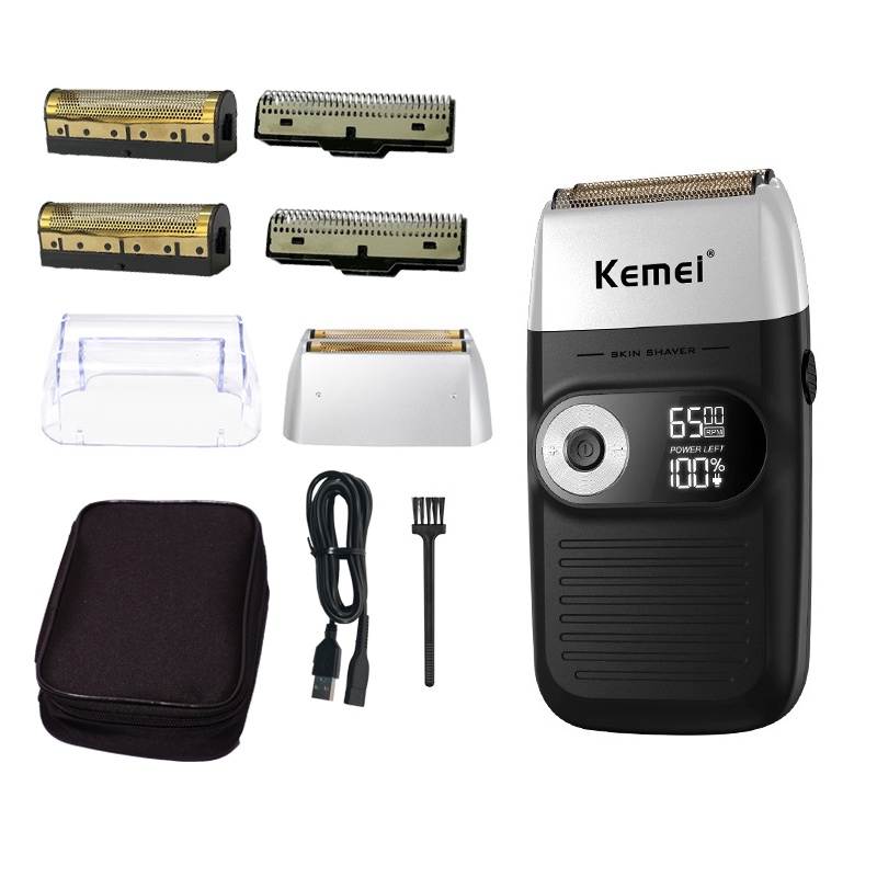 Kemei 2026 2027 Rechargeable Electric Shaver LCD Display Portable ...
