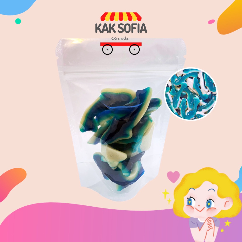 Bebeto Blue Shark 100g Repack (HALAL) Gummy Candy | Shopee Malaysia